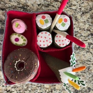 Pottery barn kids play kitchen soft toys….sushi set. Great for the play kitchen!
